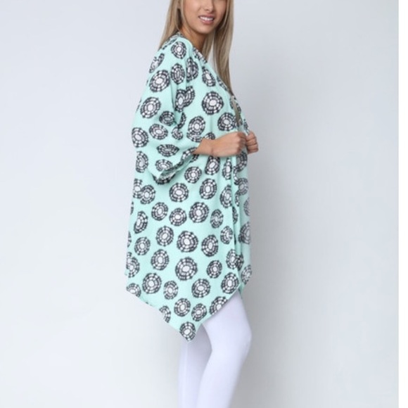 NEW Mint Green Medallion Kimono - Picture 5 of 6